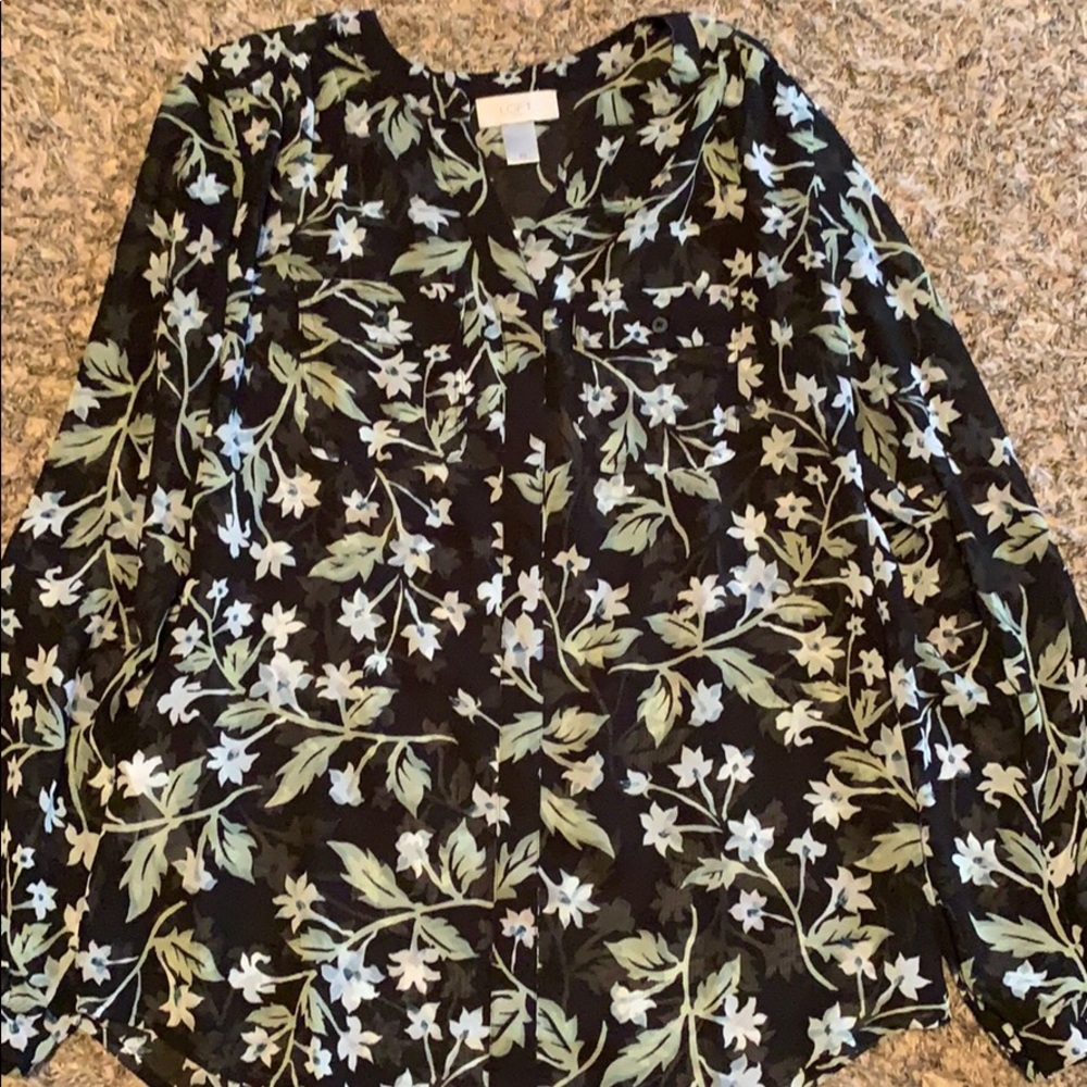 Black long sleeve blouse size XS